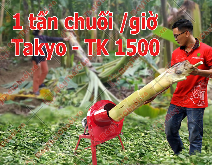 Máy băm chuối Takyo TK1500 có thể băm lên đến 1 tấn/giờ
